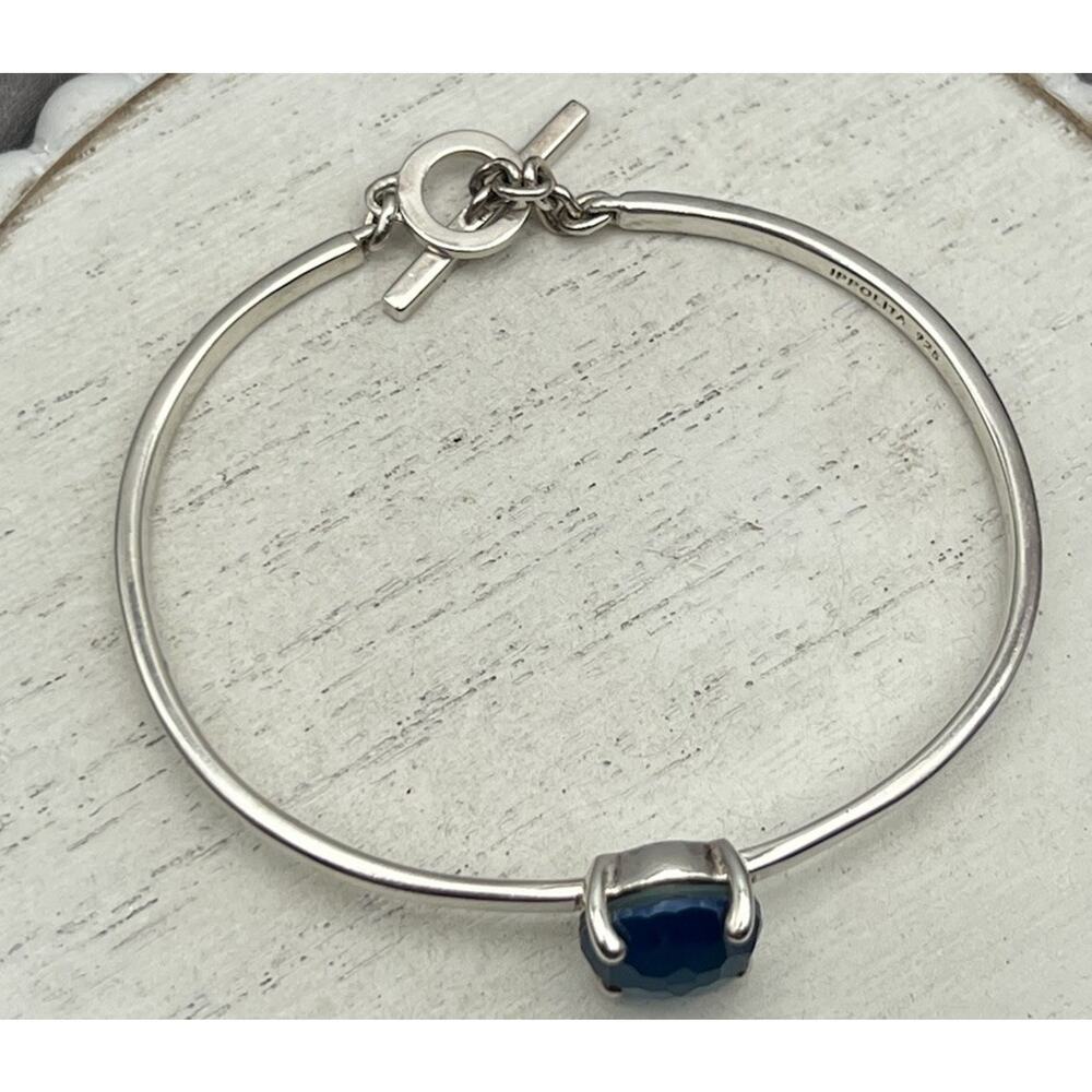 Ippolite 925 Crystal Quartz & Mother Of Pearl Chain Bracelet 12.35G / 6 In - Picture 5 of 10